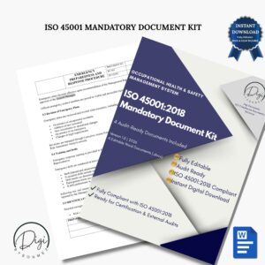 ISO 45001 mandatory document kit with sample procedures and templates, OH&S management system documentation