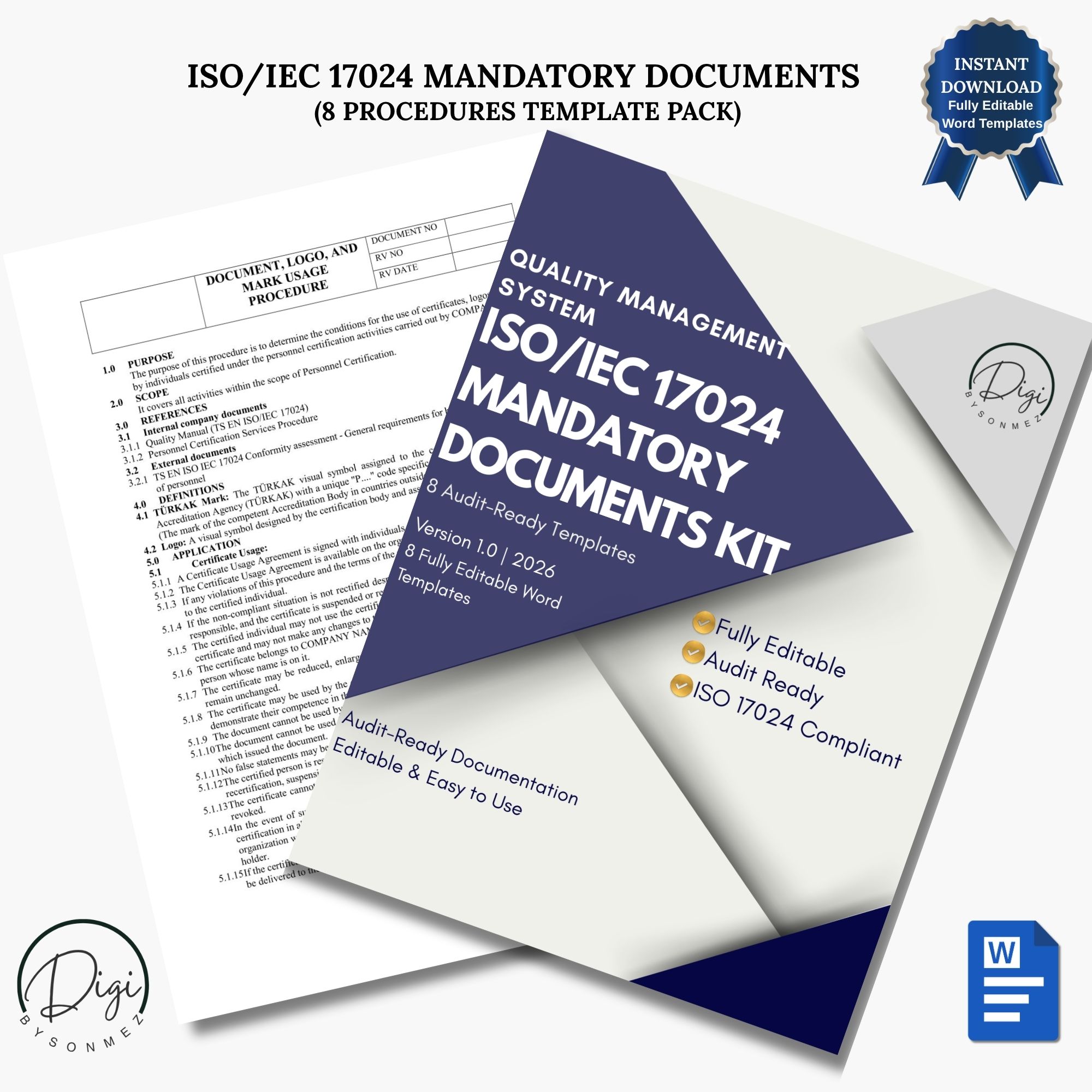 ISO IEC 17024 mandatory documents kit package – audit ready certification documentation bundle
