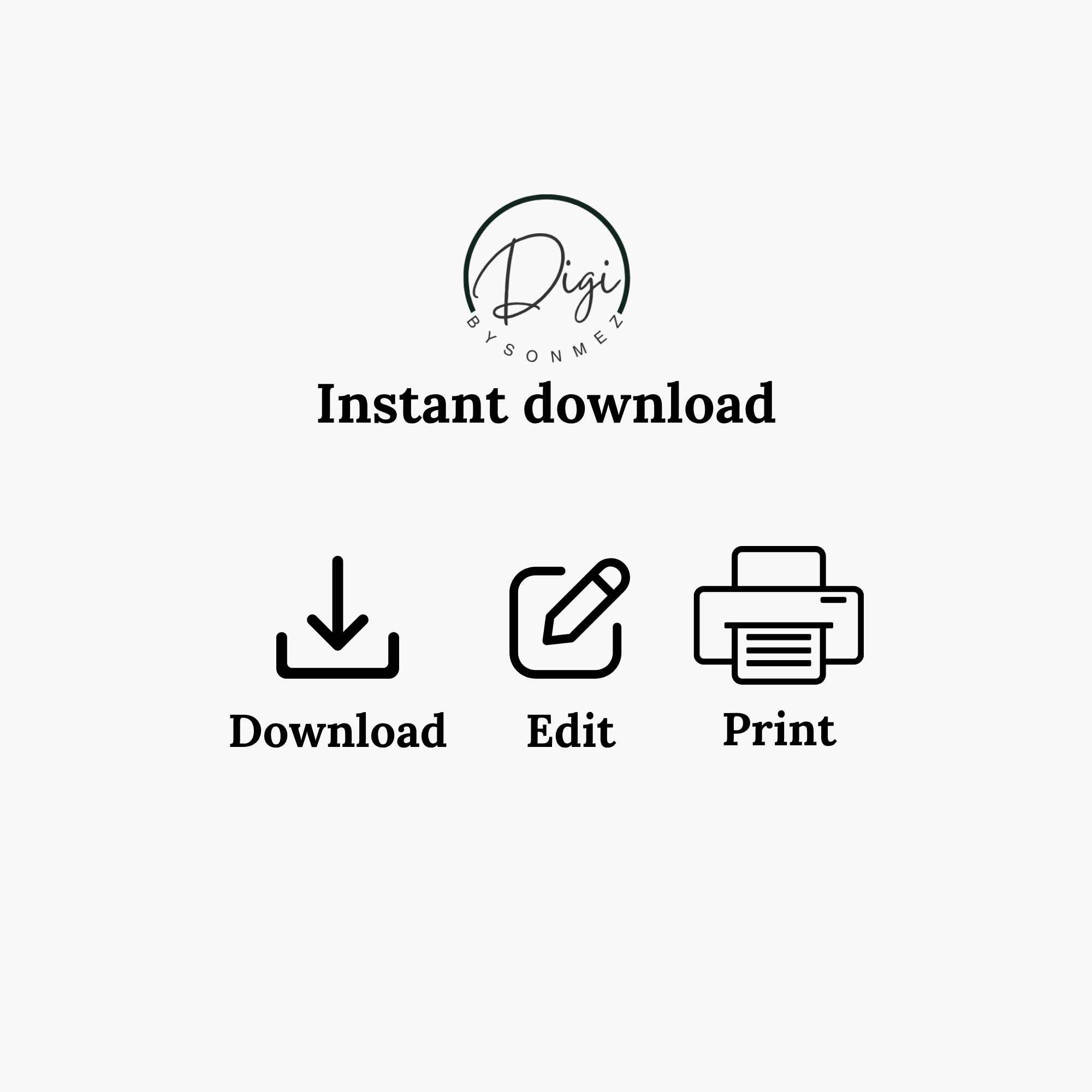 instant download ISO template digital product – editable quality management documents
