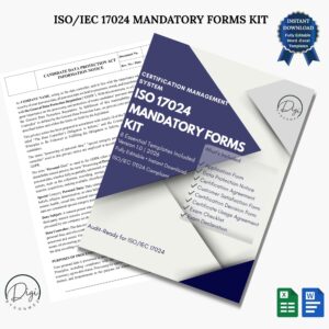 iso 17024 mandatory forms kit editable certification templates audit ready documents