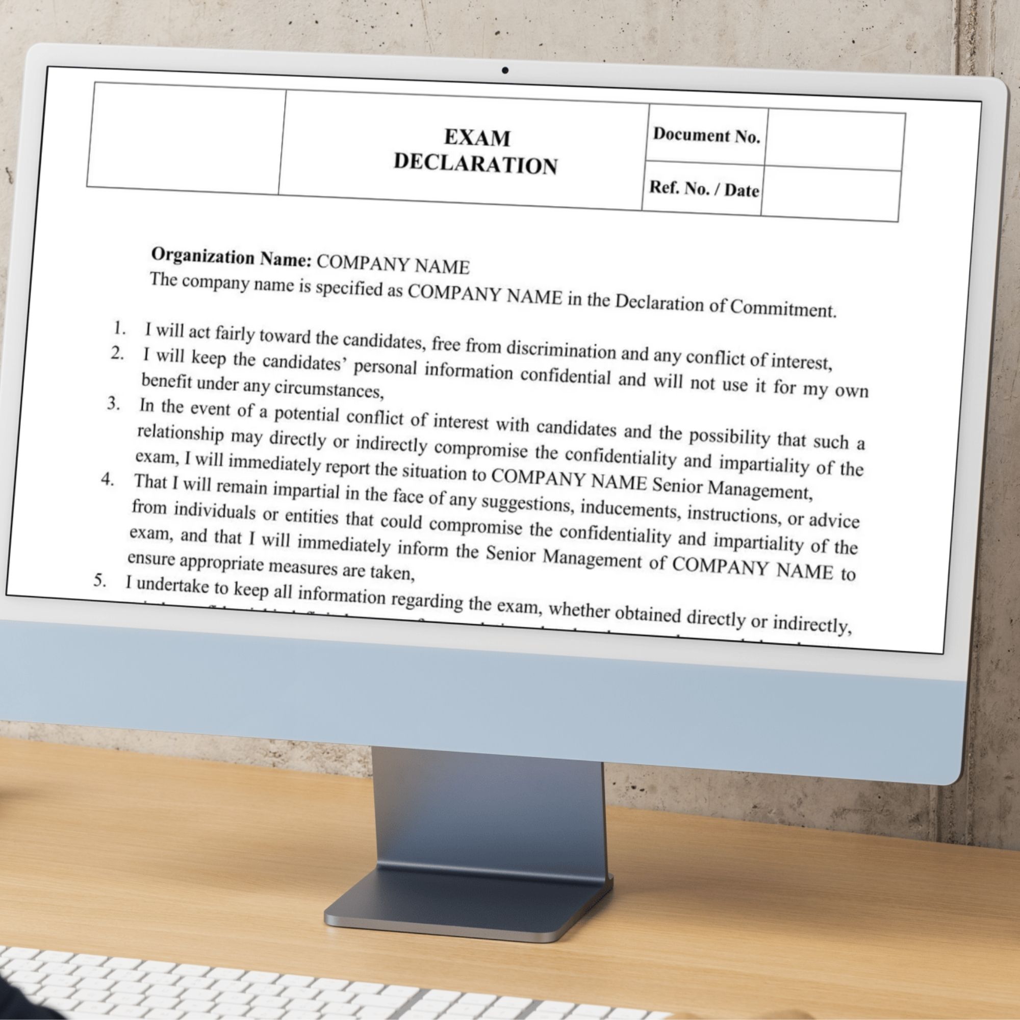 certification agreement template iso 17024 editable document digital format